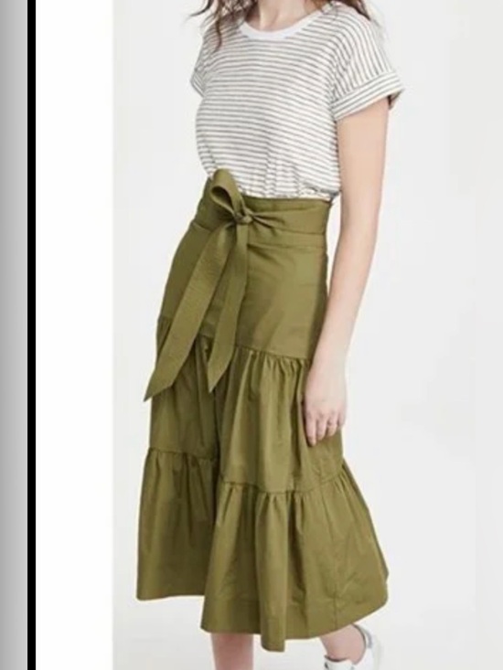 Veronica Beard Dresses & Skirts - Veronica Beard Trail Mixed Media Belted Tiered Midi Dress L